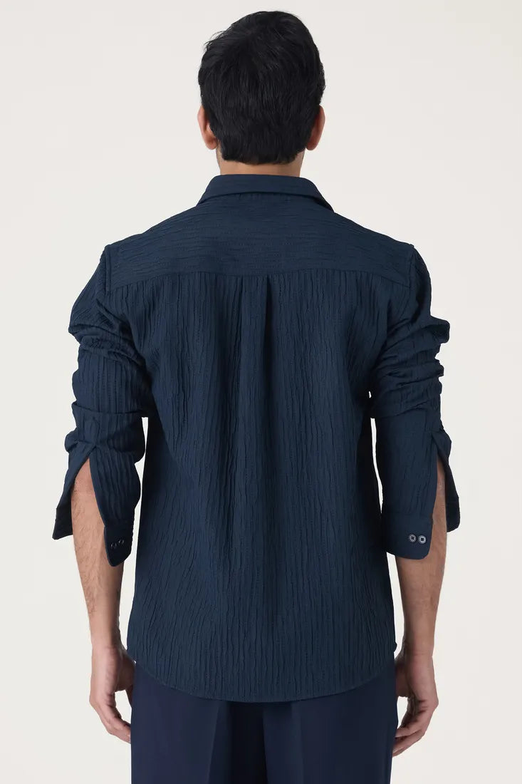 NAVY EVENING SHIRT