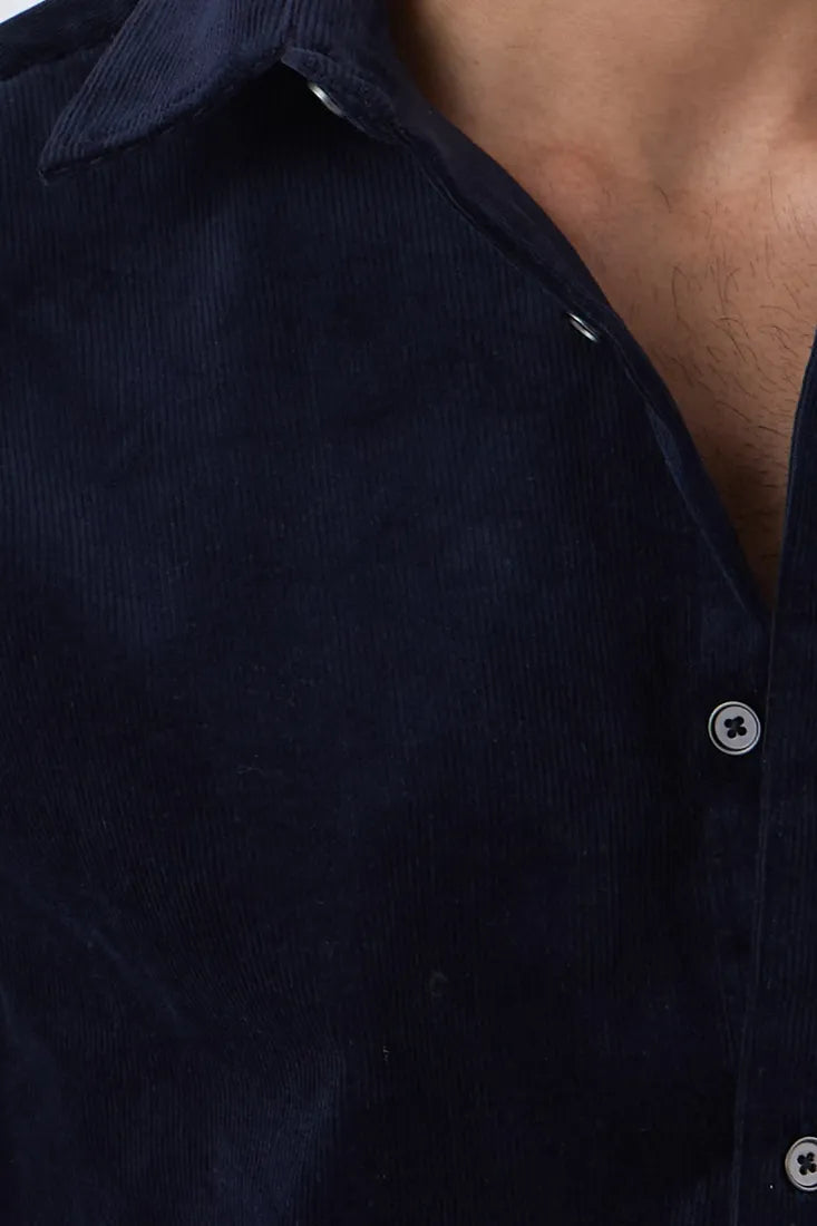 NAVY CORDUROY SHIRT