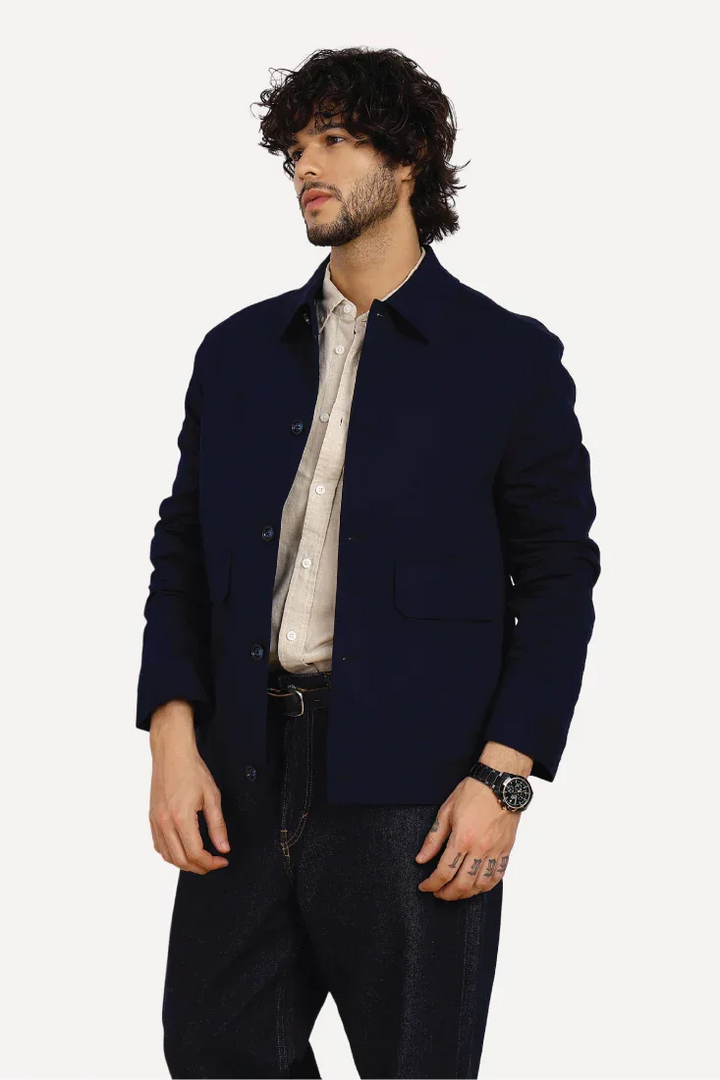 NAVY TWILL JACKET - CRAIG