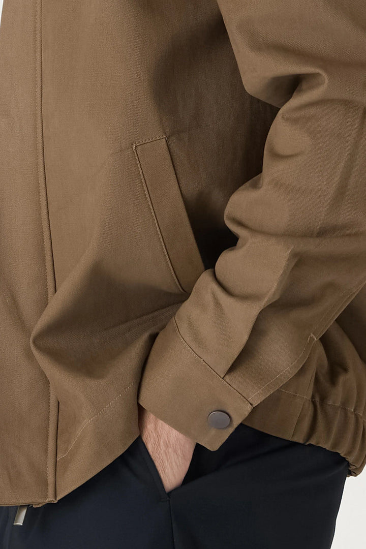 KHAKHI WASHED COTTON JACKET - CRAIG