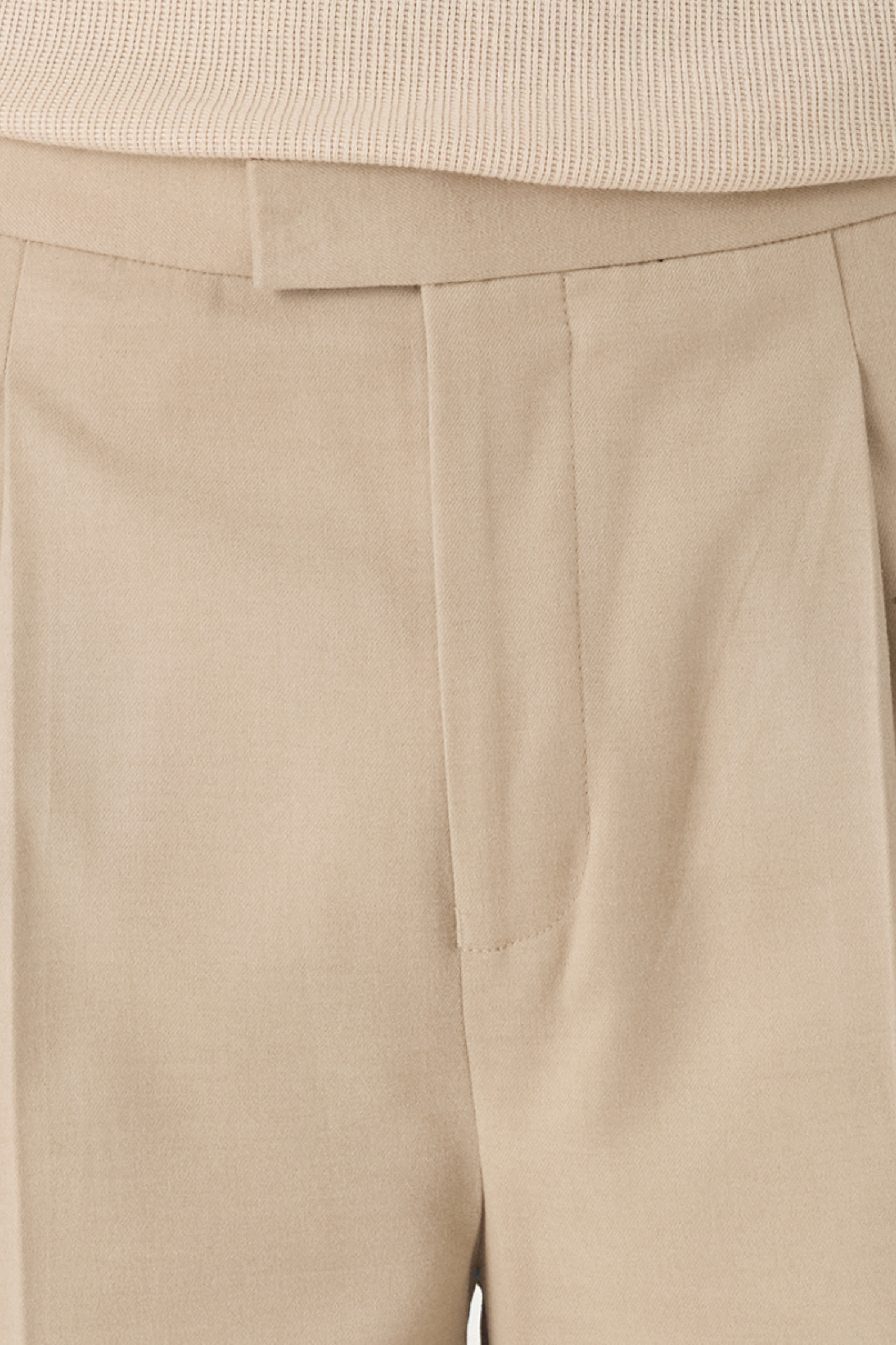 PLEATED TWILL TAILORED TROUSER KHAKHI