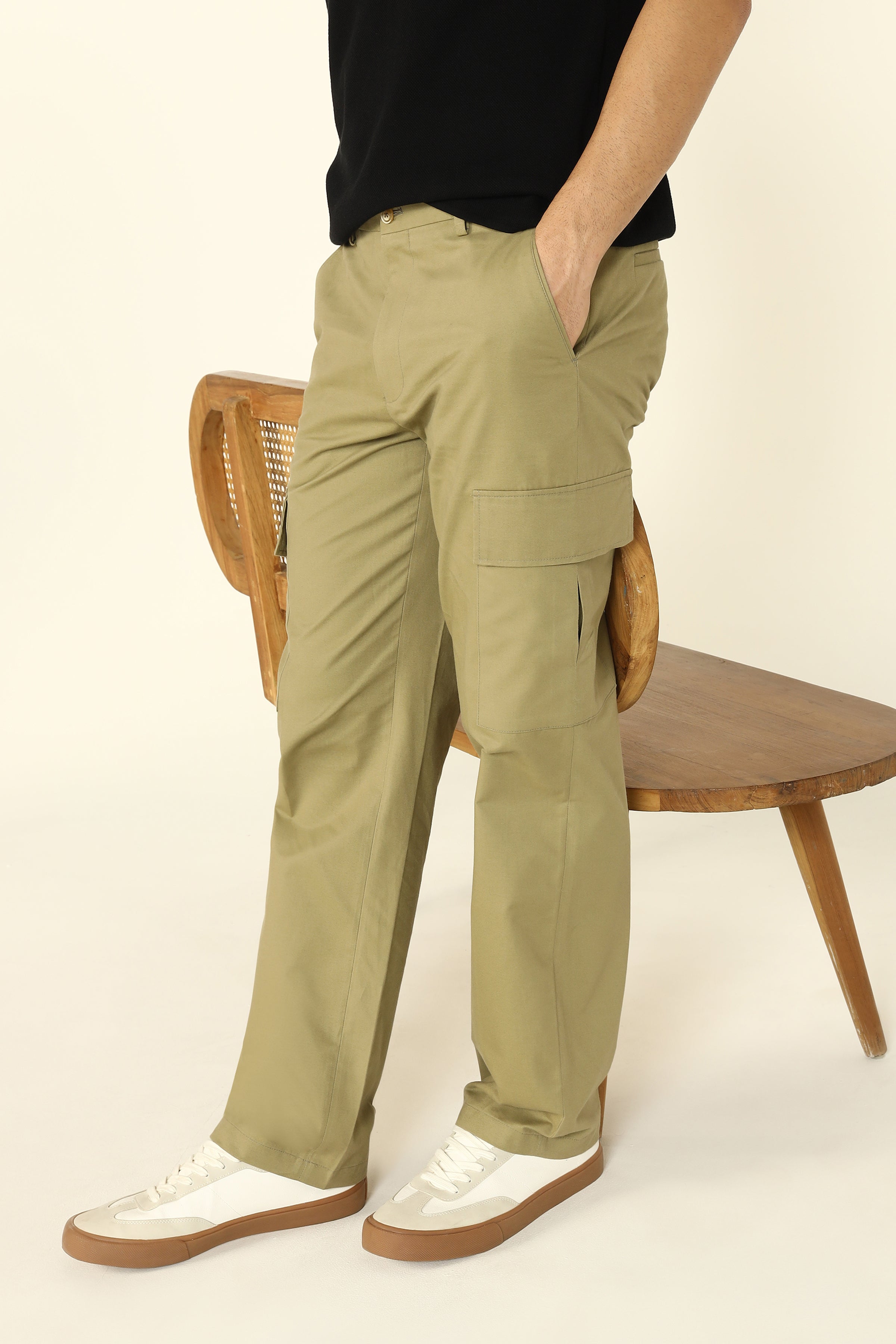 REGULAR CARGO TROUSER LIGHT OLIVE