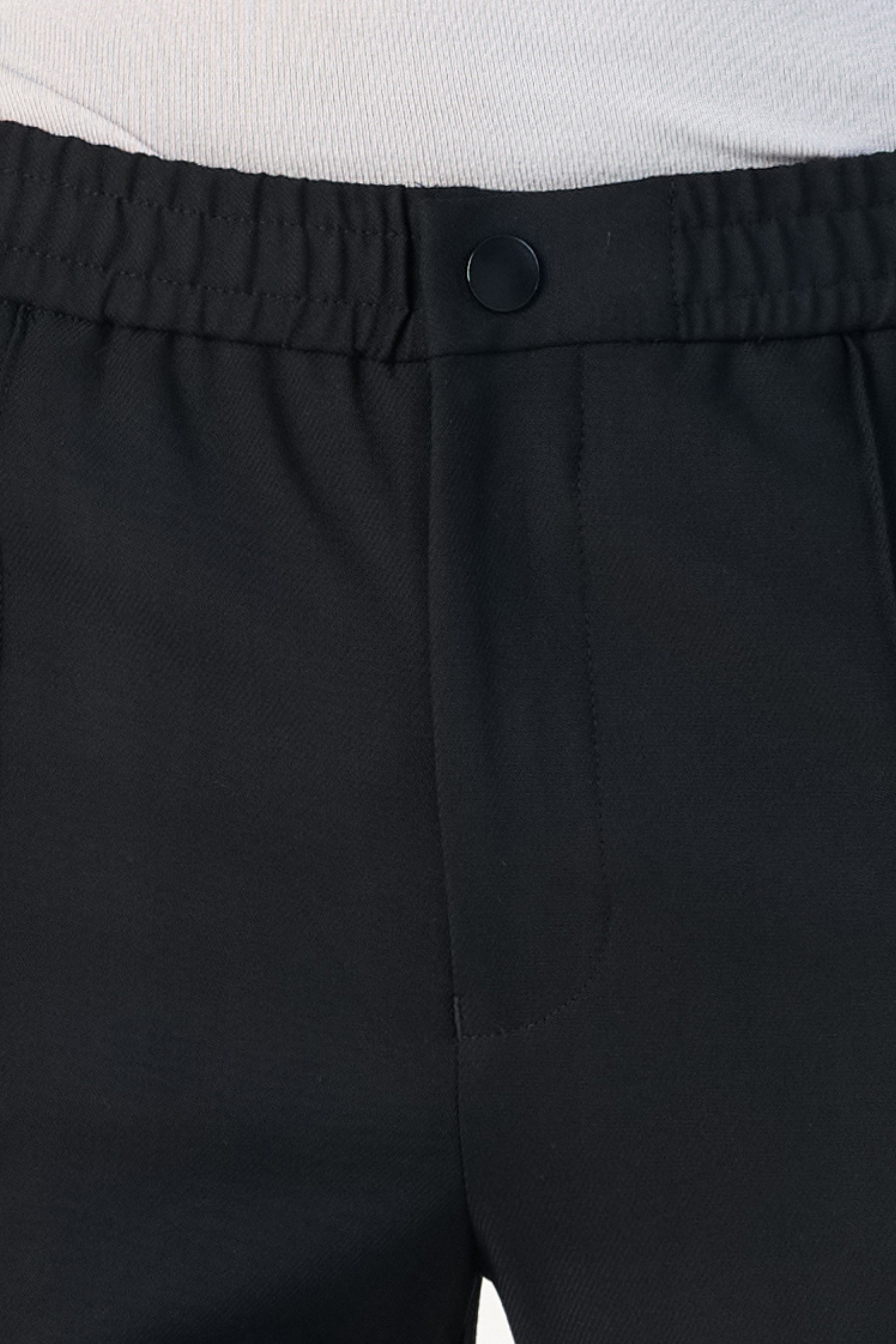 TEXTURED ELASTICATED JOGGER BLACK