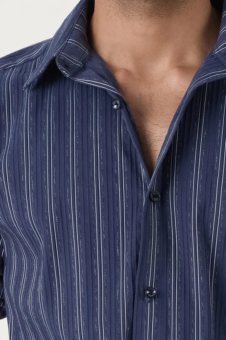 MIDNIGHT PINSTRIPE SHIRT