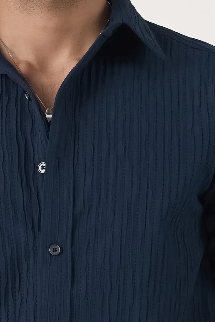 NAVY EVENING SHIRT