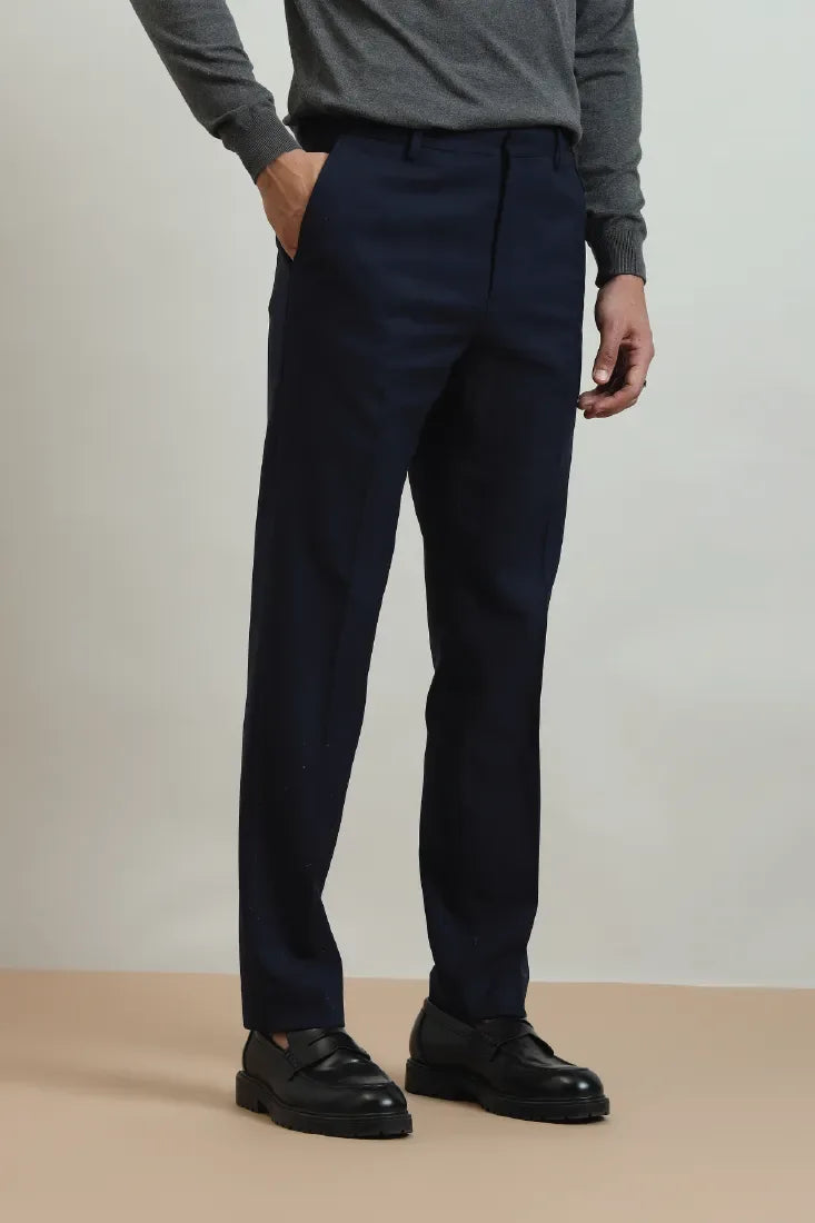 SLIM FIT TROUSERS NAVY - CRAIG
