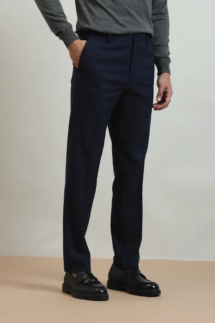 SLIM FIT TROUSERS NAVY - CRAIG