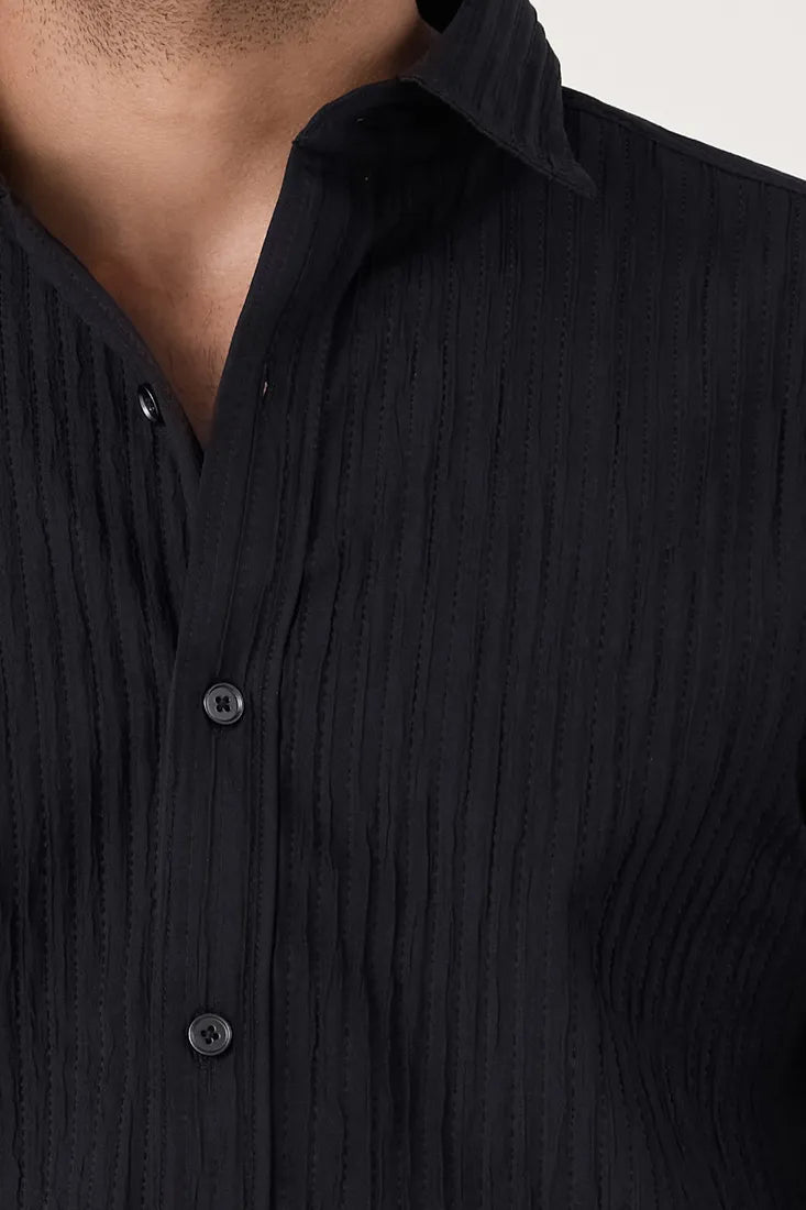 BLACK EVENING SHIRT