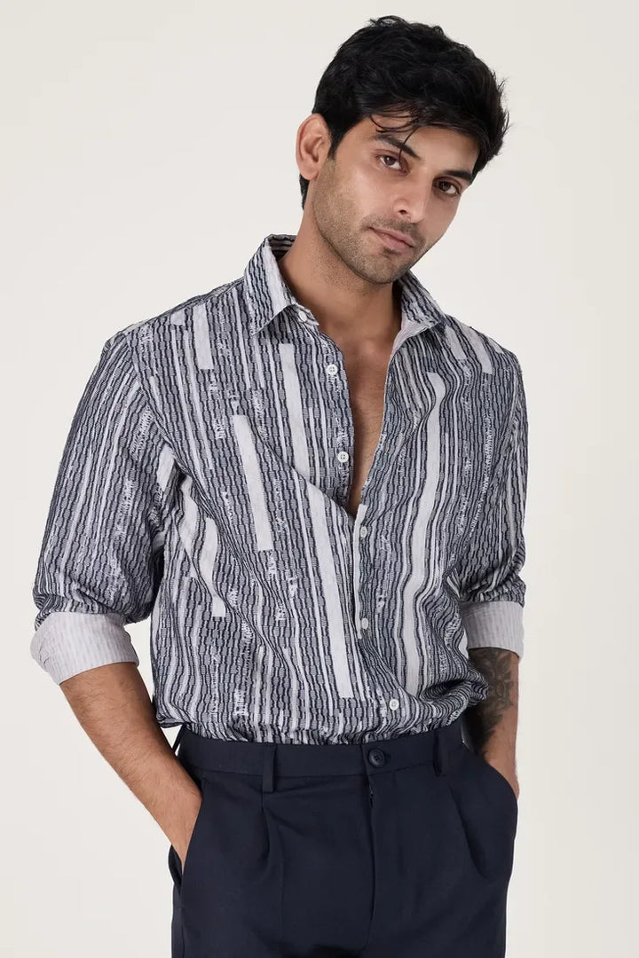 BARCODE ABSTRACT SHIRT - CRAIG
