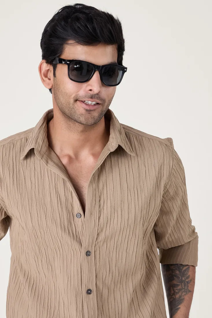 CARAMEL EVENING SHIRT