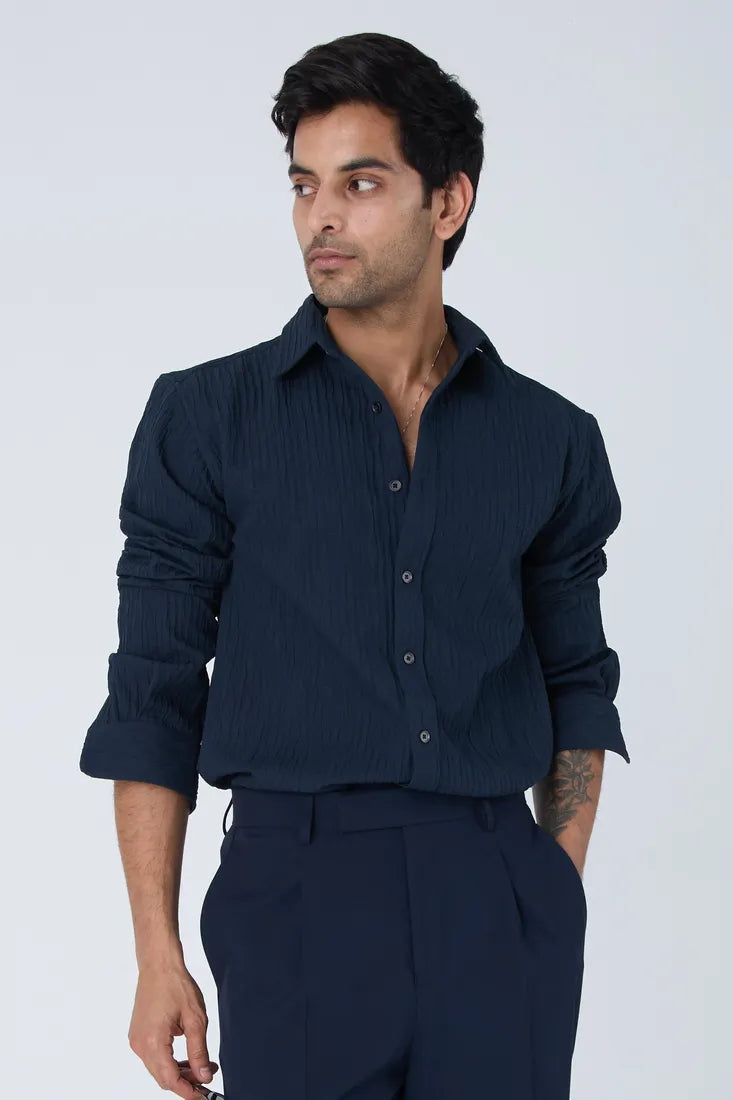 NAVY EVENING SHIRT