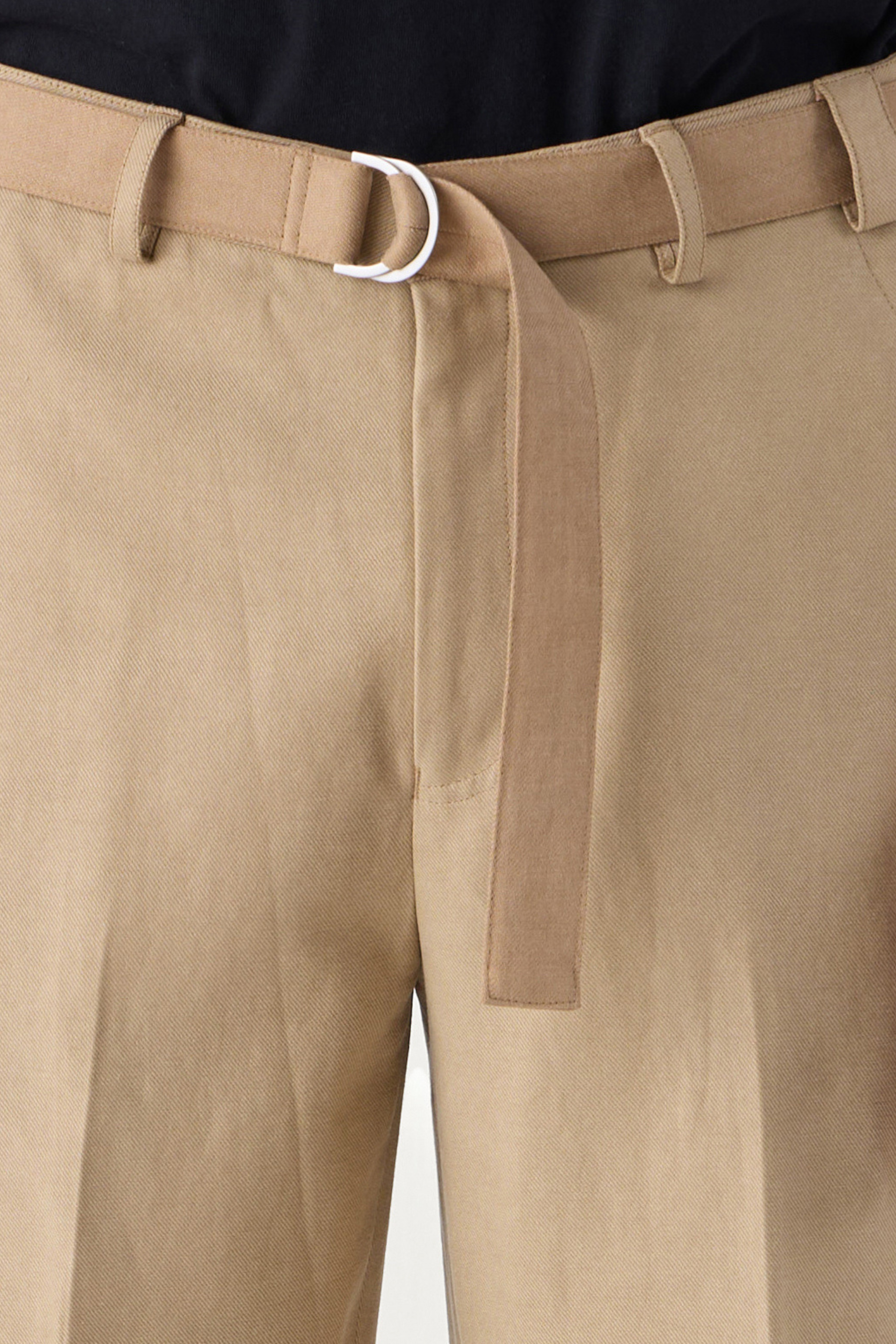 SELF FABRIC BELT TROUSER KHAKHI
