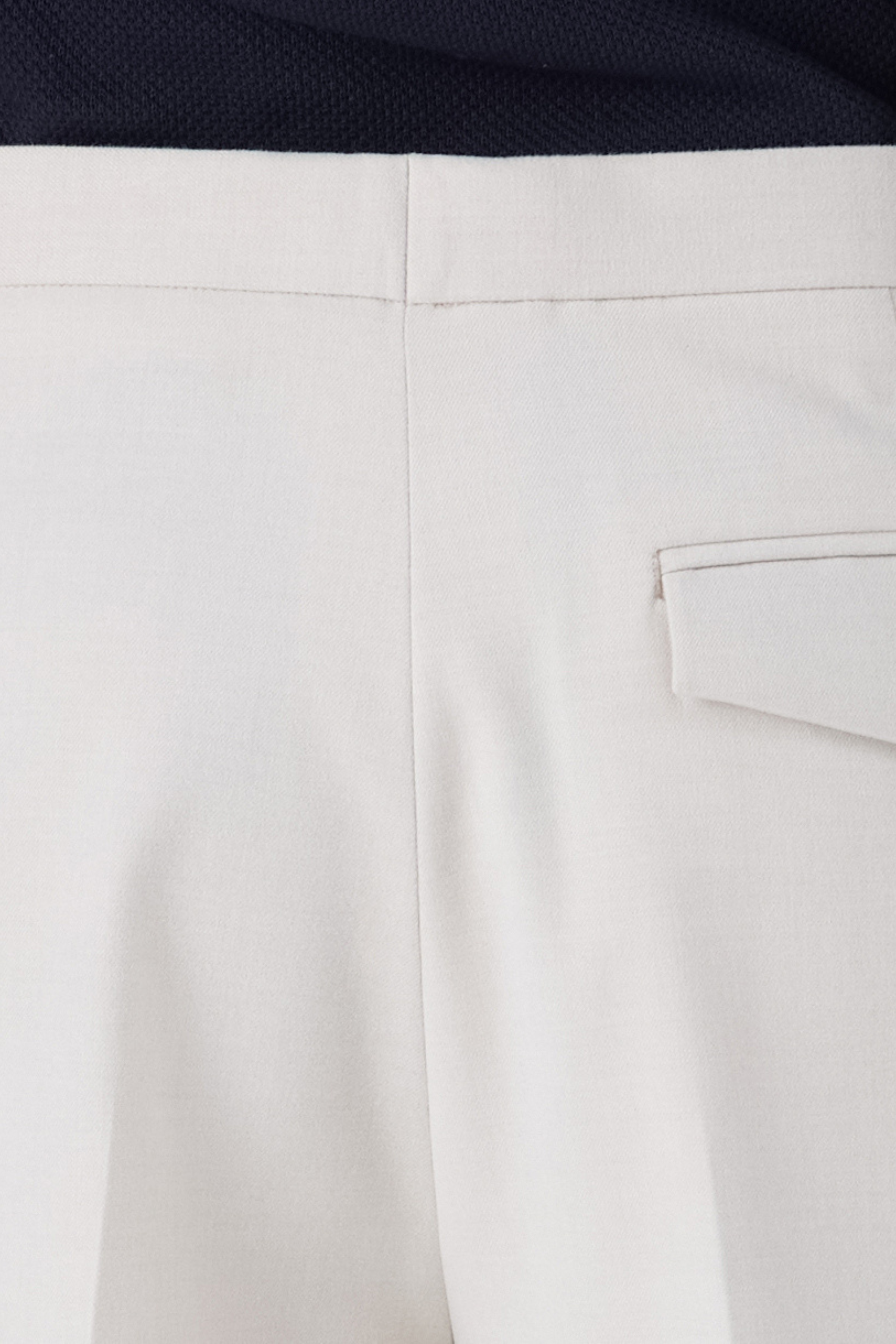 PLEATED TWILL TAILORED TROUSER WHITE