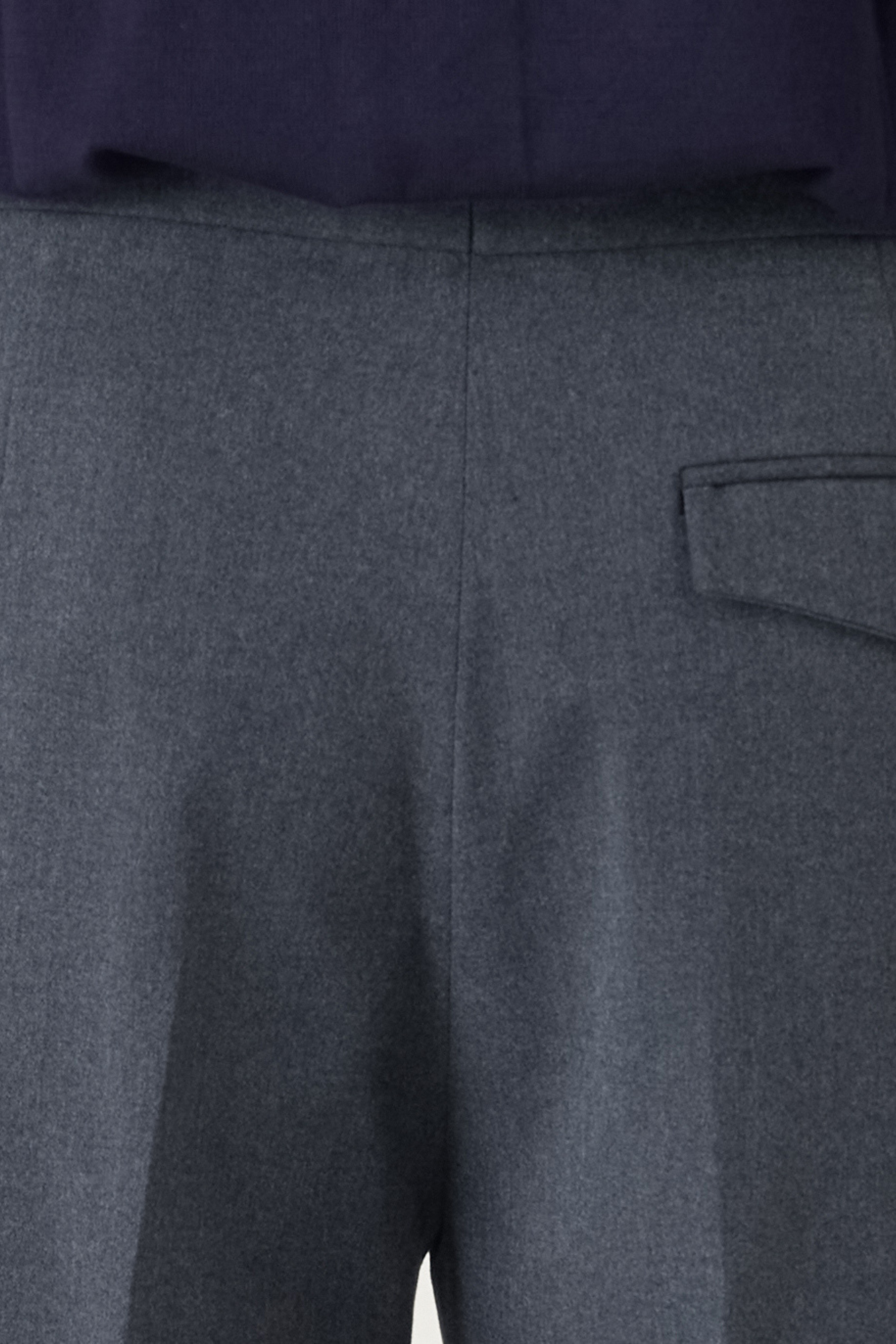 PLEATED TWILL TAILORED TROUSER GREY