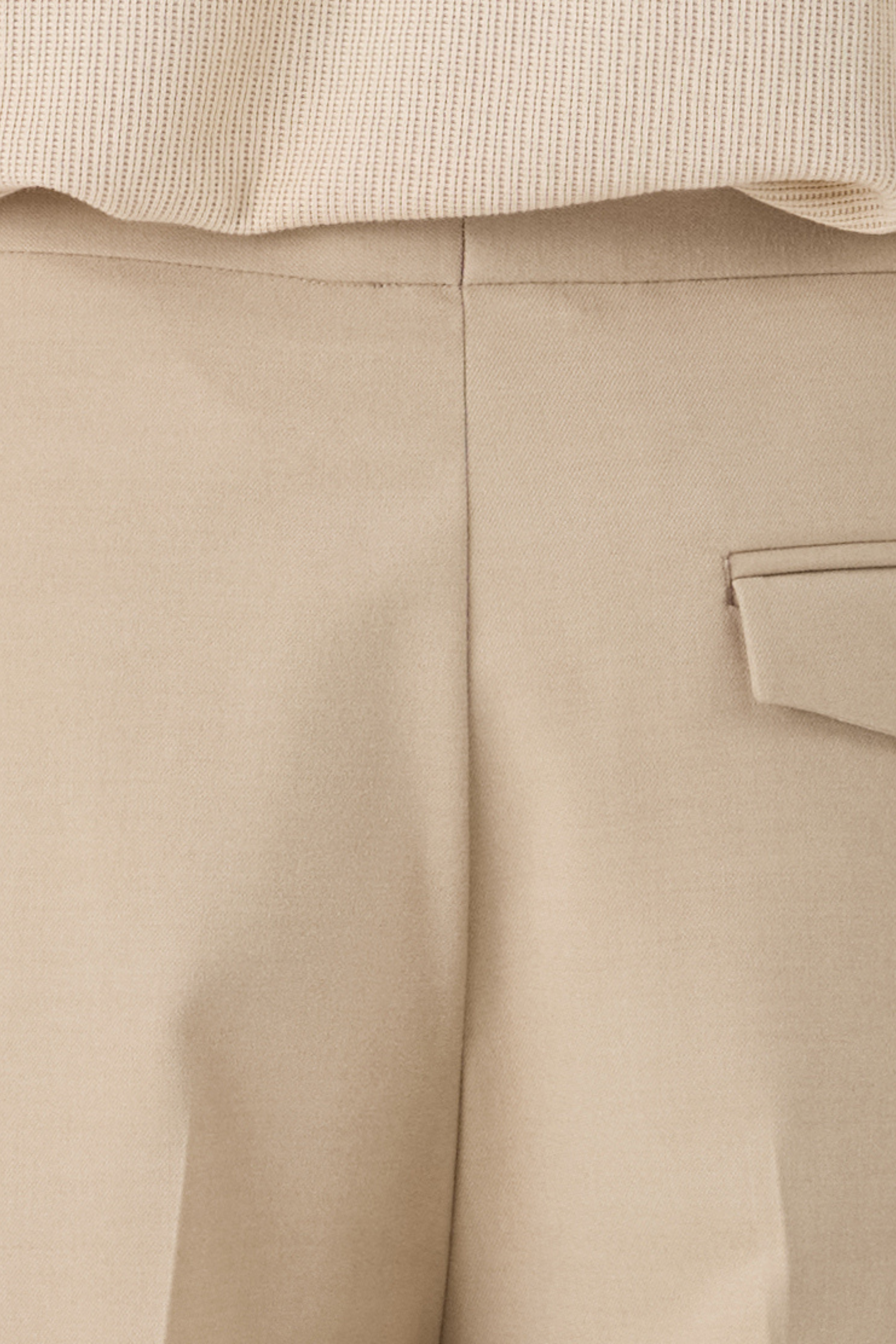 PLEATED TWILL TAILORED TROUSER KHAKHI