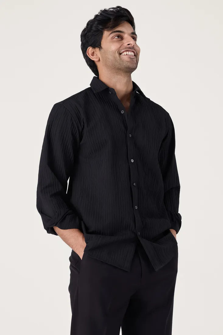 BLACK EVENING SHIRT