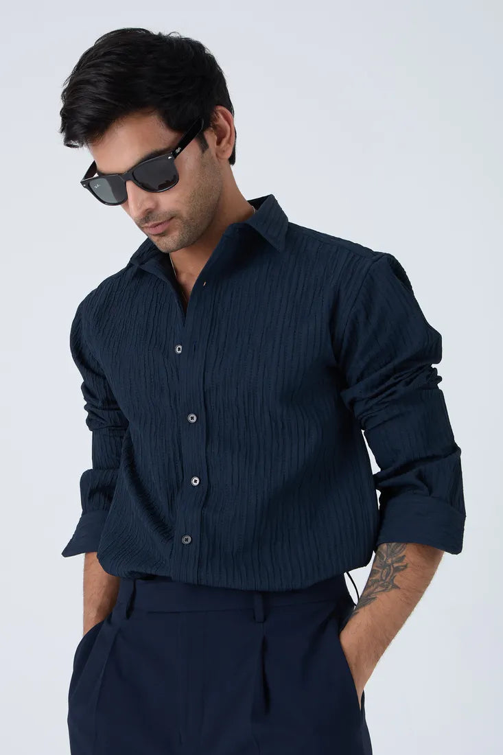 NAVY EVENING SHIRT