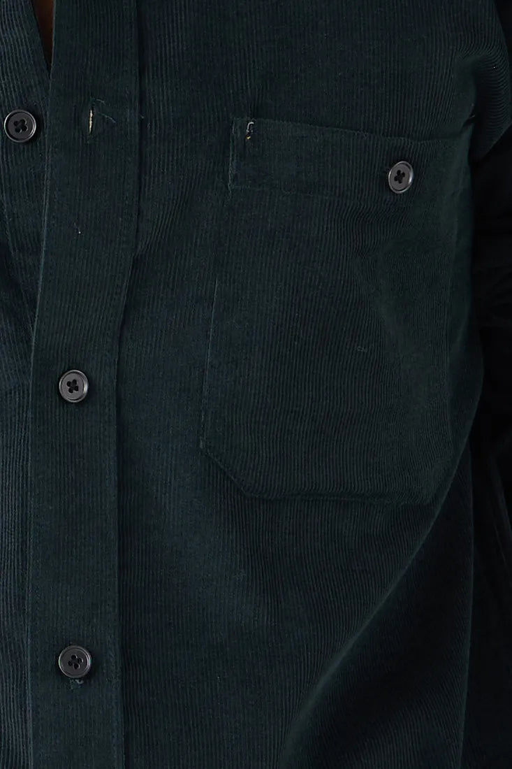 GREEN CORDUROY SHIRT