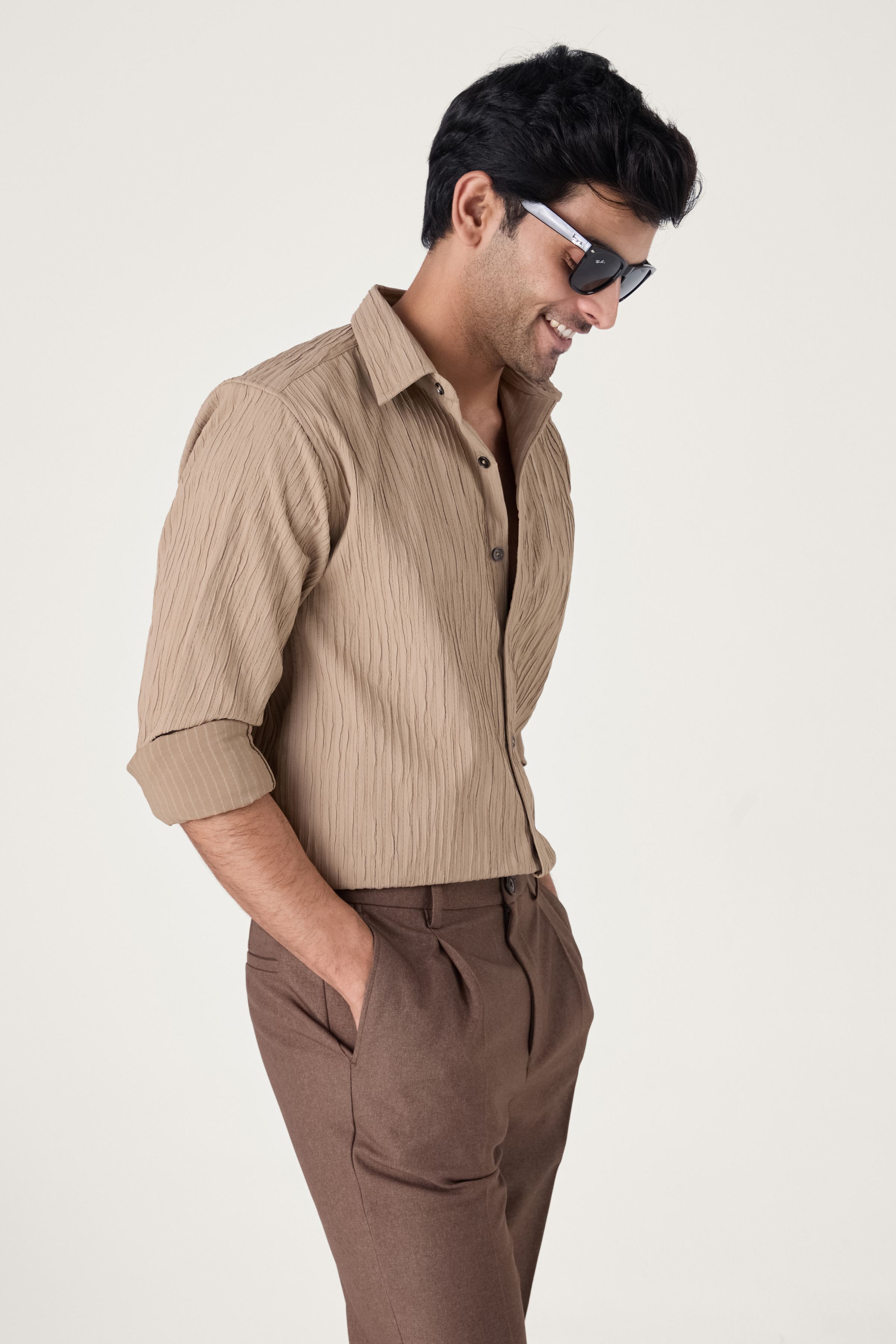 CARAMEL EVENING SHIRT