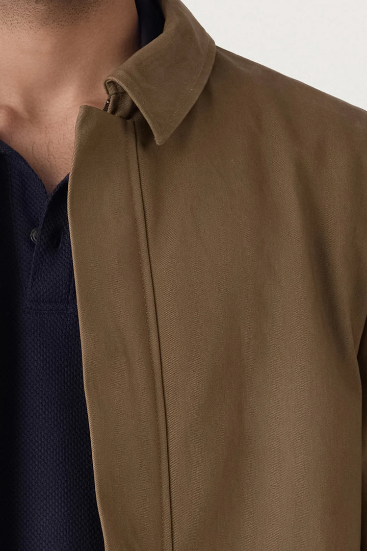 KHAKHI WASHED COTTON JACKET - CRAIG