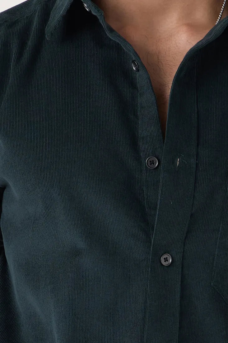 GREEN CORDUROY SHIRT