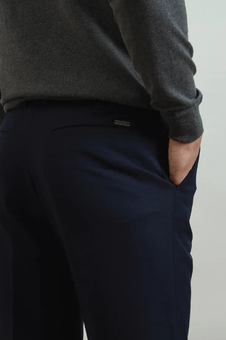 SLIM FIT TROUSERS NAVY - CRAIG