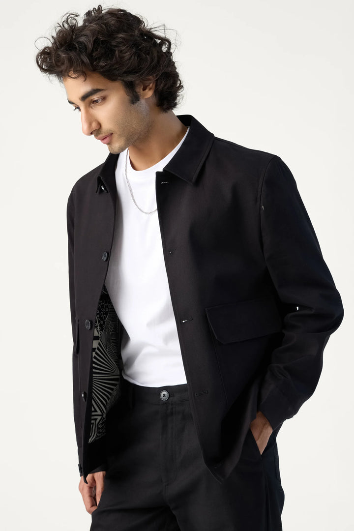 BLACK TWILL JACKET - CRAIG
