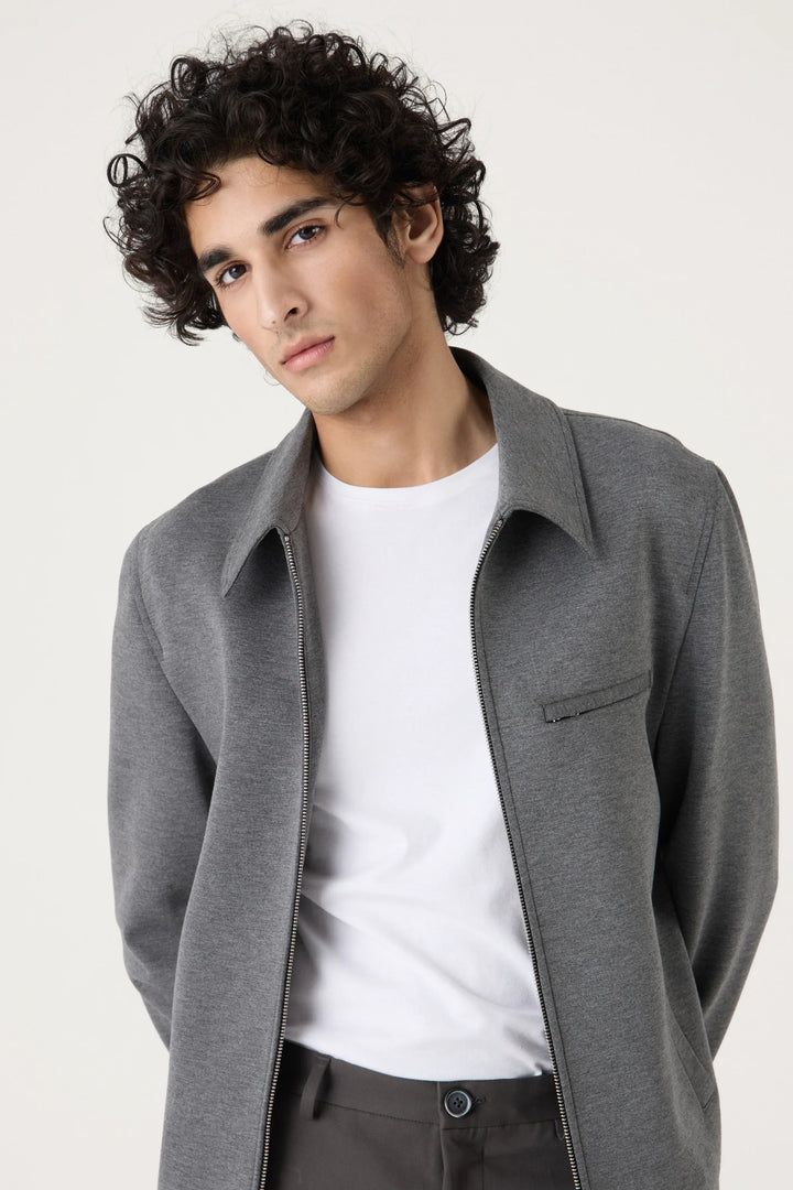 HARRINGTON GREY BOMBER - CRAIG