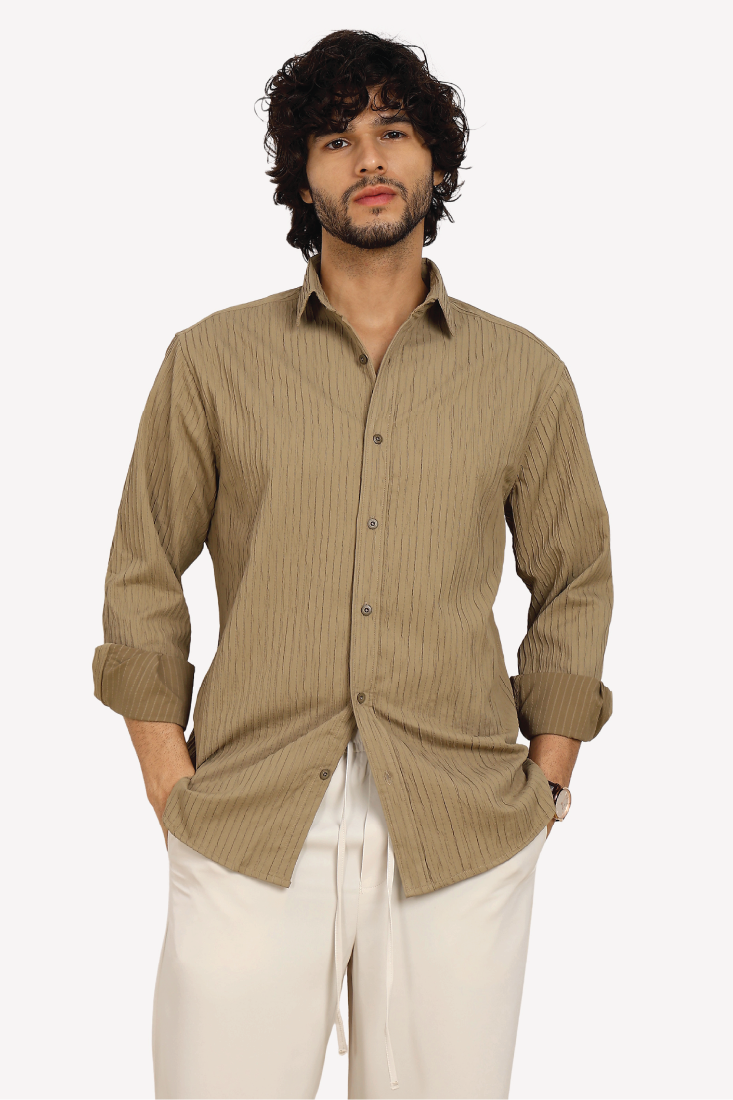 CARAMEL EVENING SHIRT