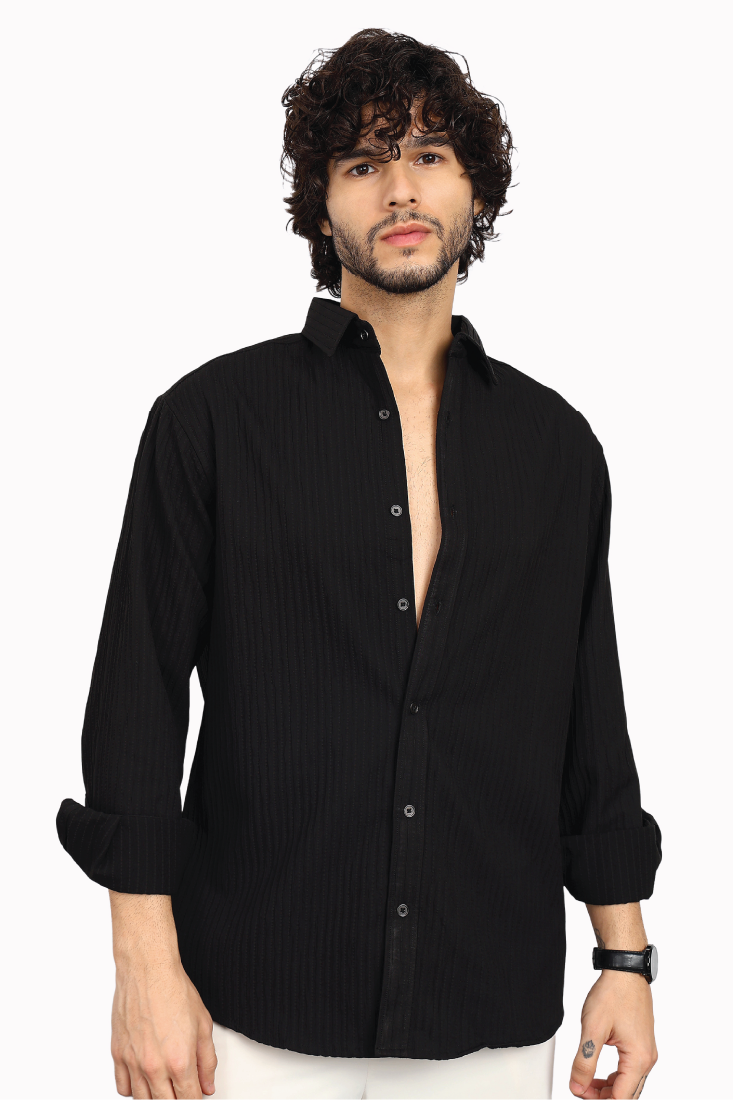 BLACK EVENING SHIRT
