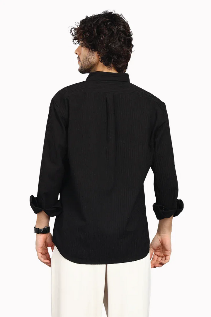BLACK EVENING SHIRT - CRAIG