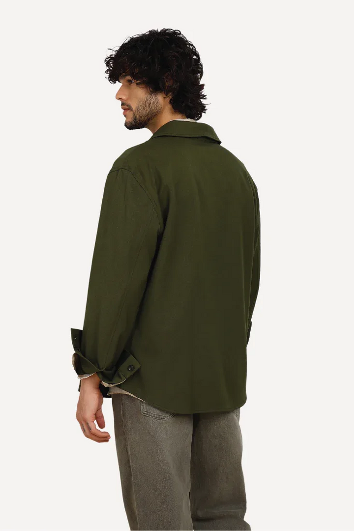OLIVE COMFORT OVERSHIRT - CRAIG