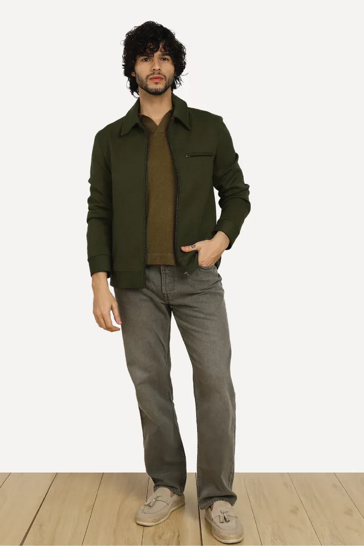 HARRINGTON OLIVE BOMBER - CRAIG