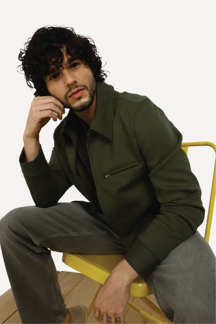 HARRINGTON OLIVE BOMBER - CRAIG