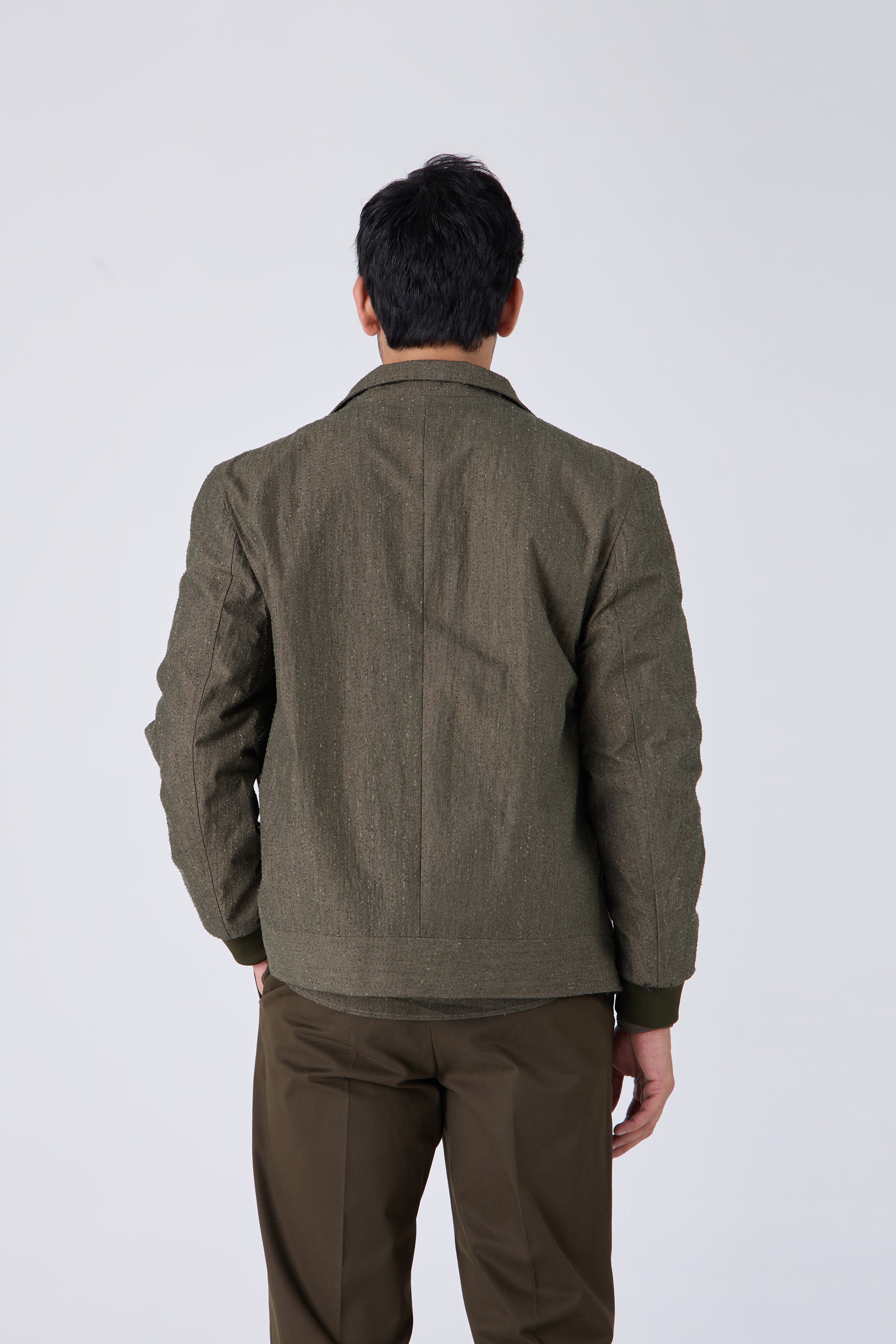 RAISED TEXTURE COTTON JACKET