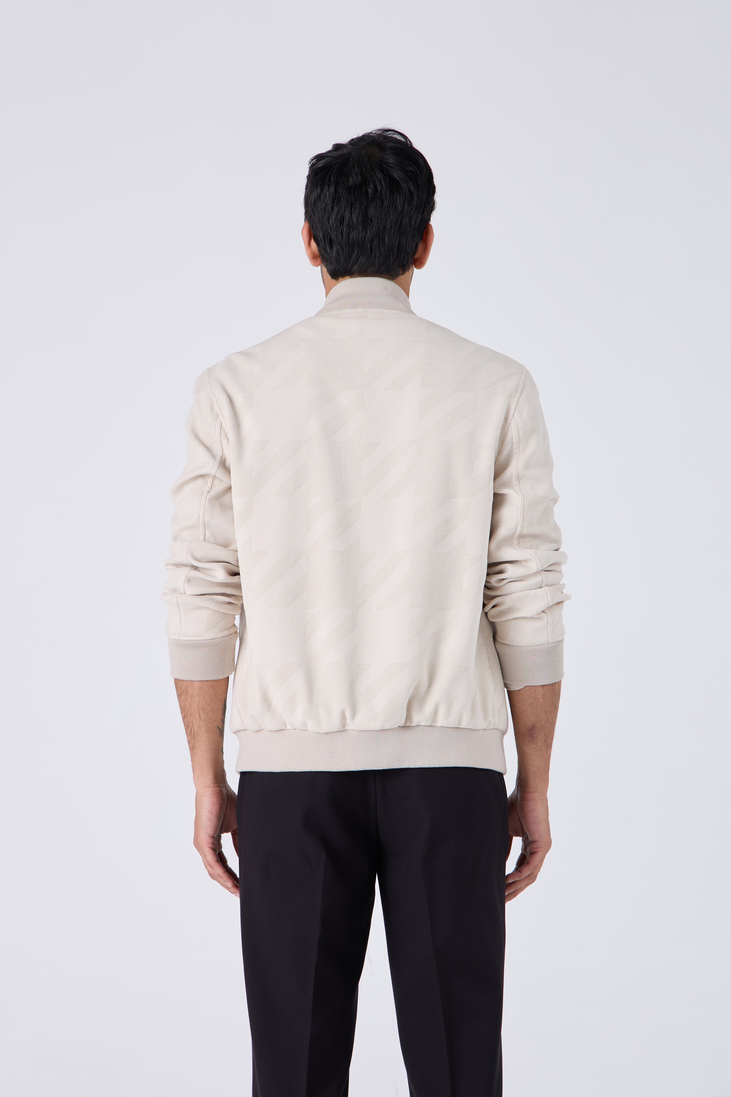 RAISED JACQUARD BOMBER