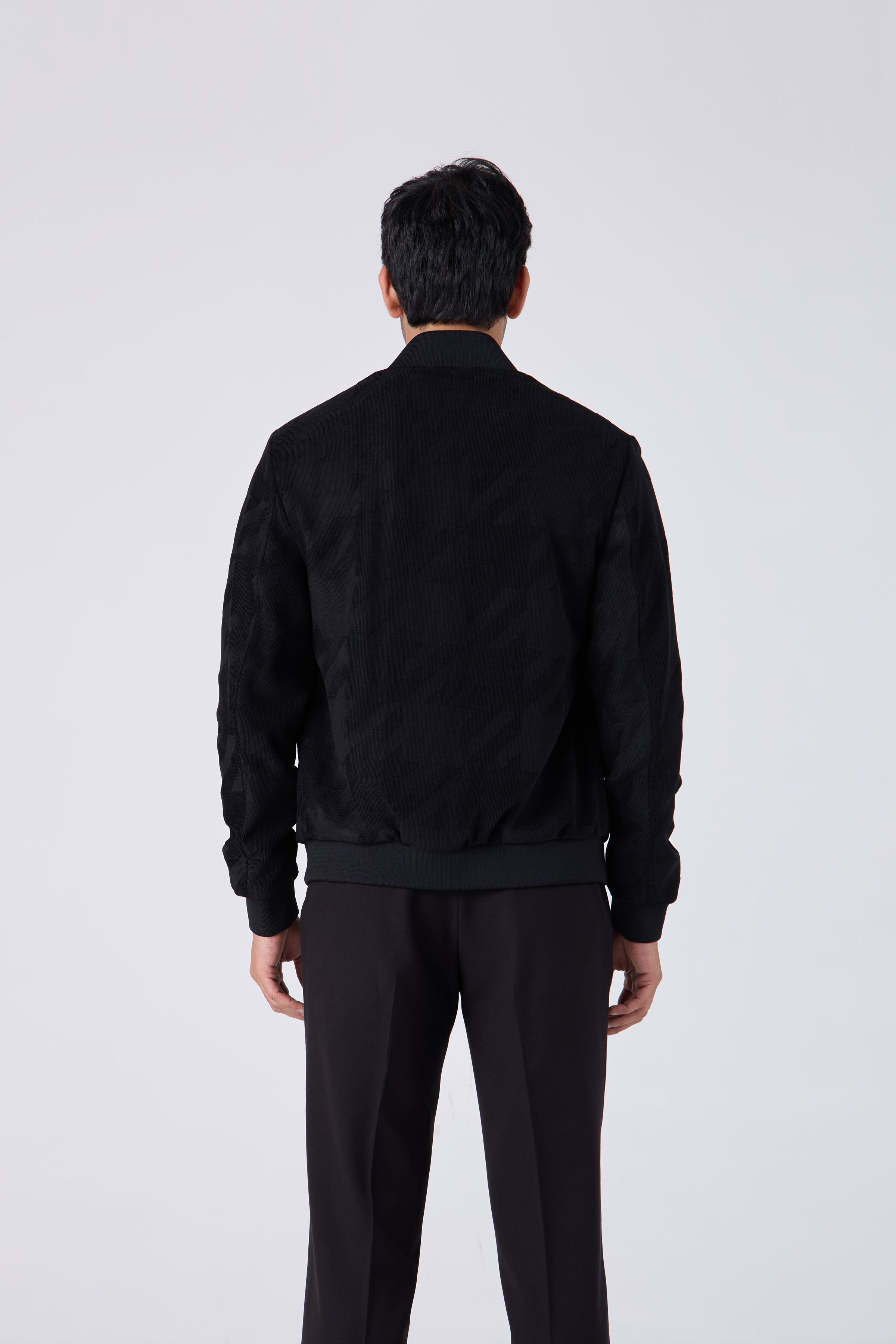 RAISED JACQUARD BOMBER