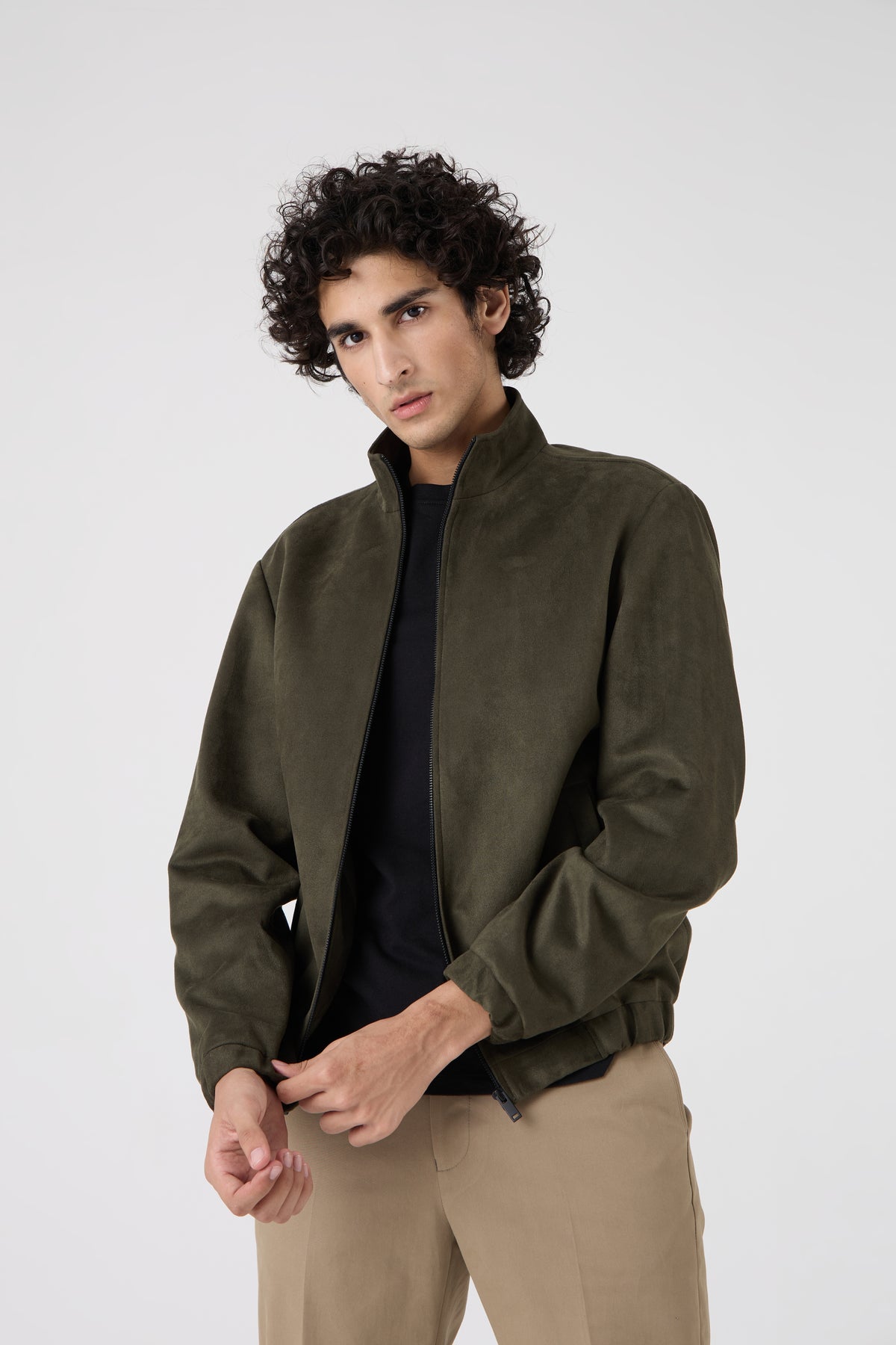 SUEDE BOMBER