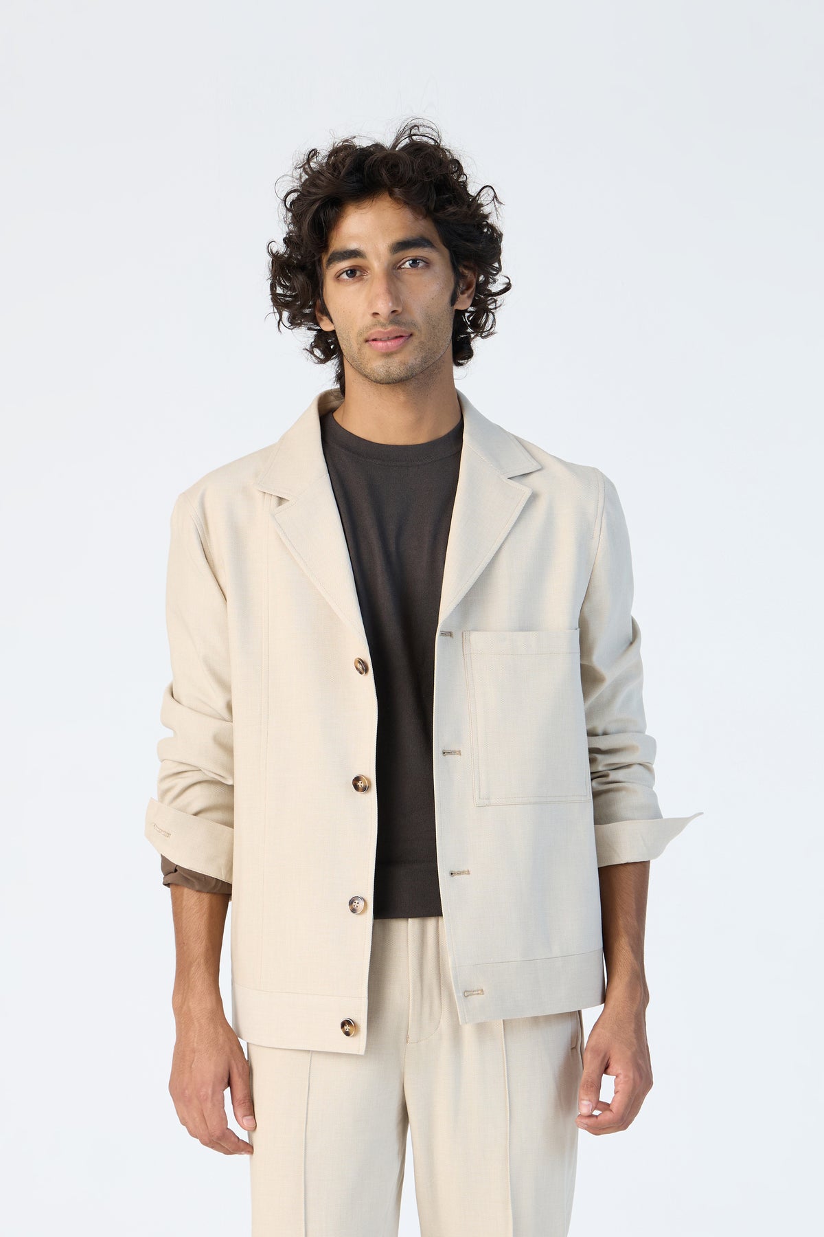 LAPEL JACKET WITH PATCH POCKET