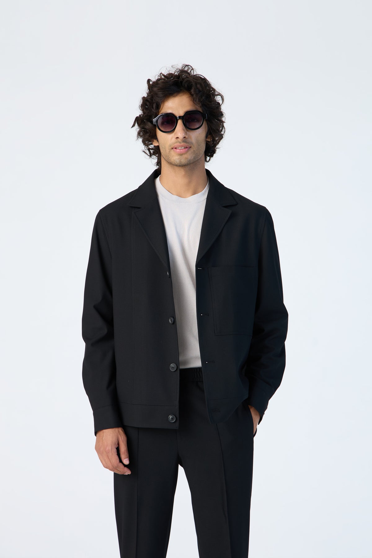 LAPEL JACKET WITH PATCH POCKET