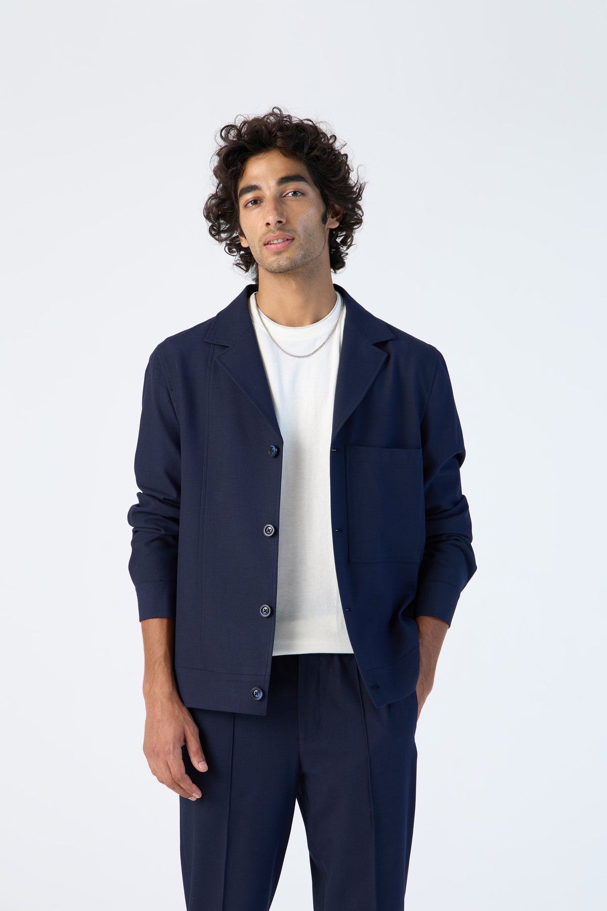 LAPEL JACKET WITH PATCH POCKET