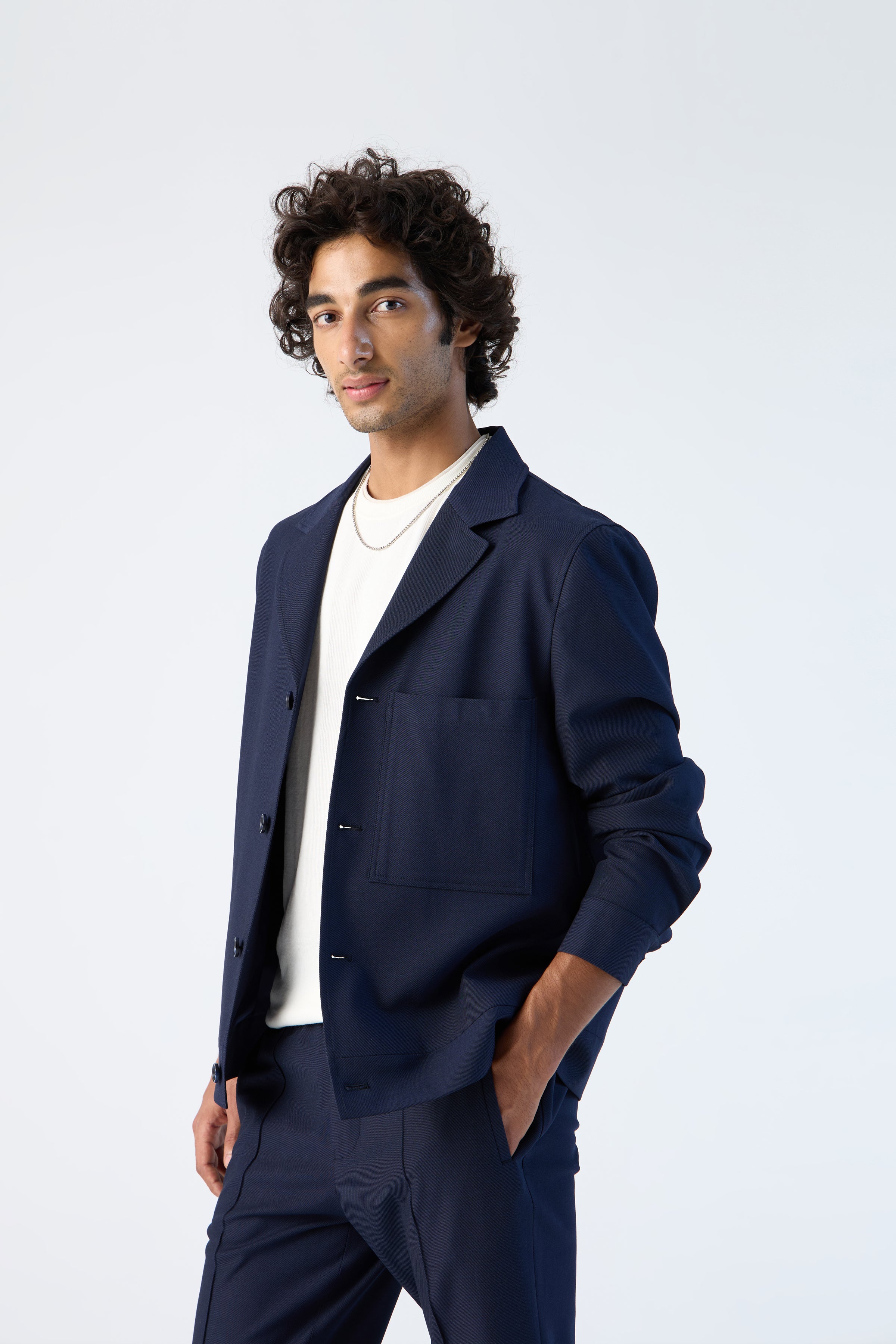 LAPEL JACKET WITH PATCH POCKET