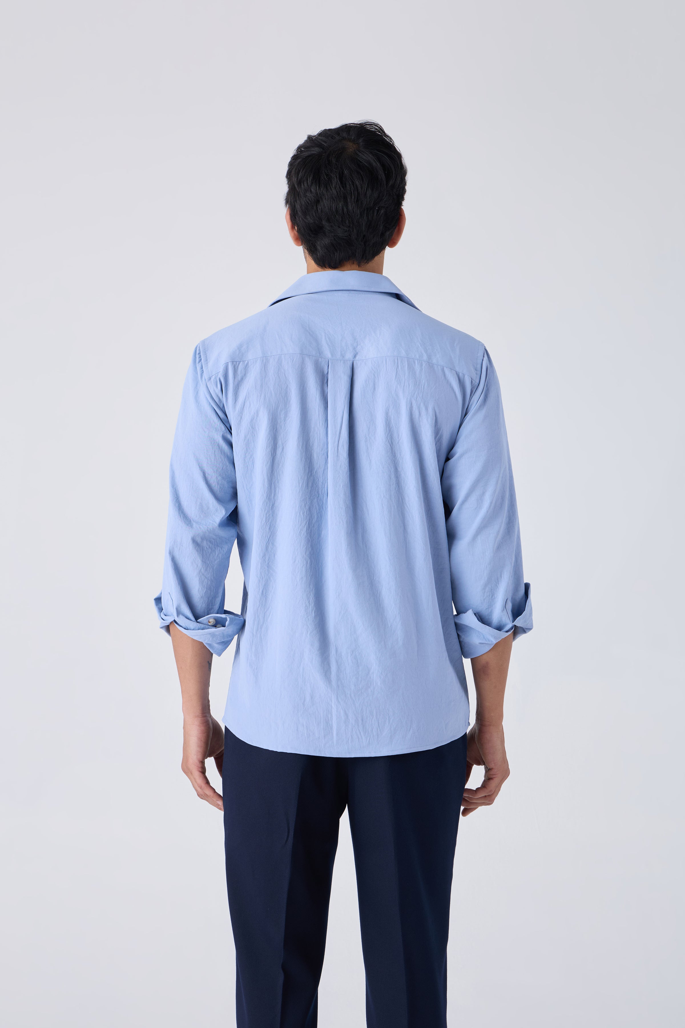 CREASED EFFECT COTTON SHIRT