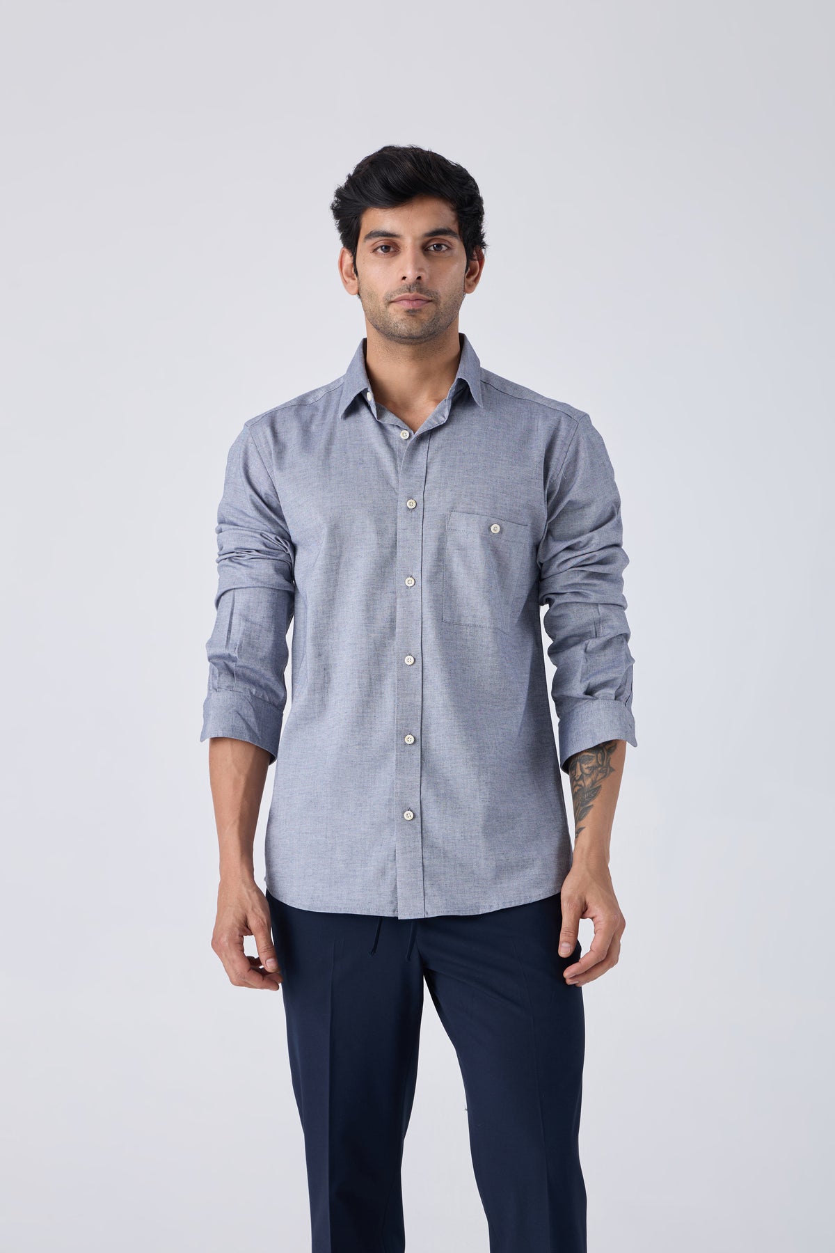 TEXTURED STRECTH SHIRT