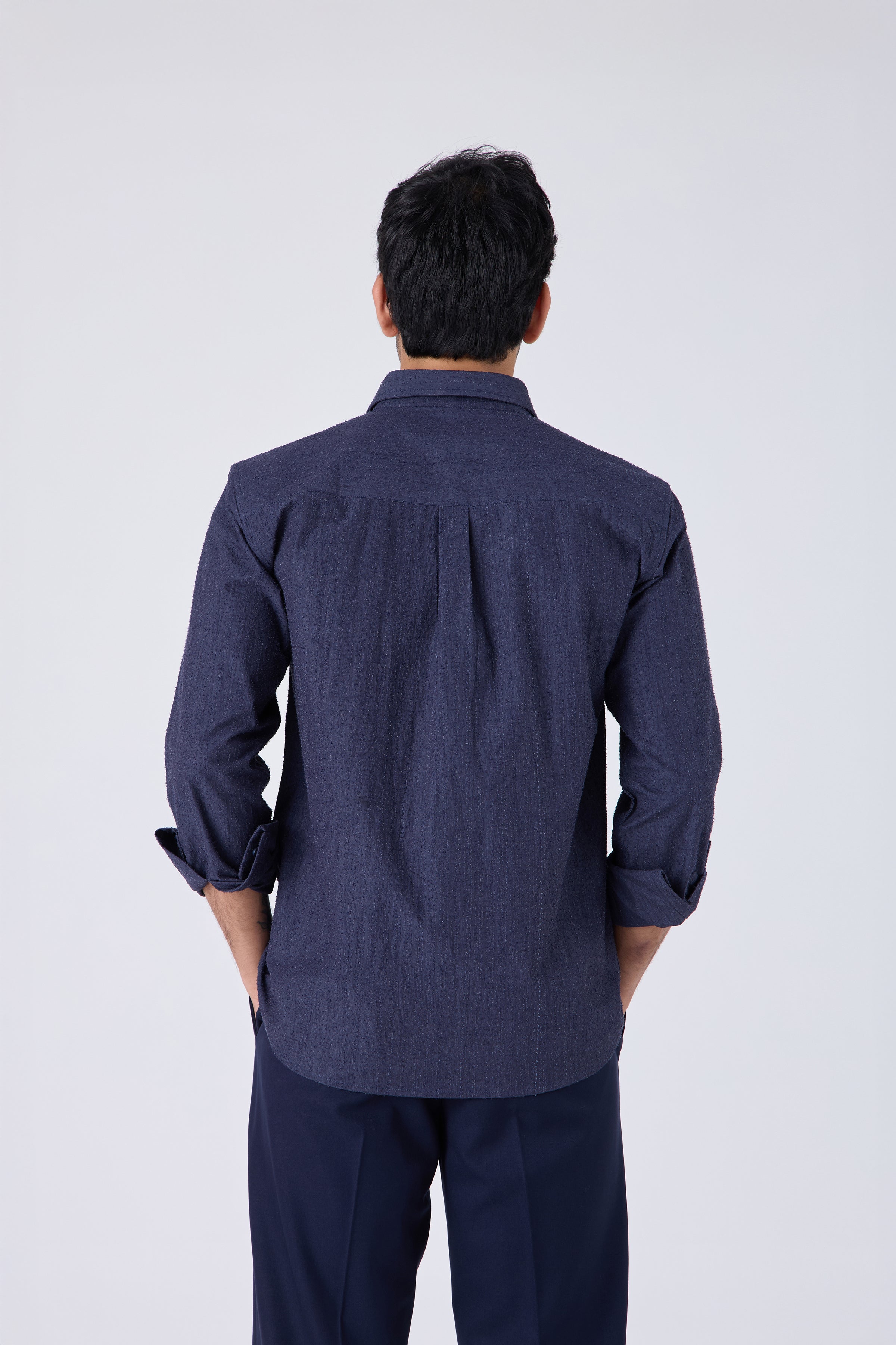 RAISED TEXTURE COTTON SHIRT