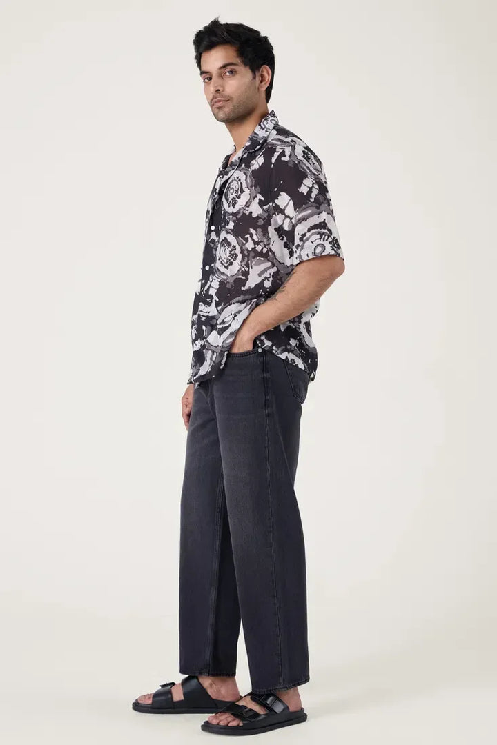 BLACK GALAXY PRINTED SHIRT - CRAIG