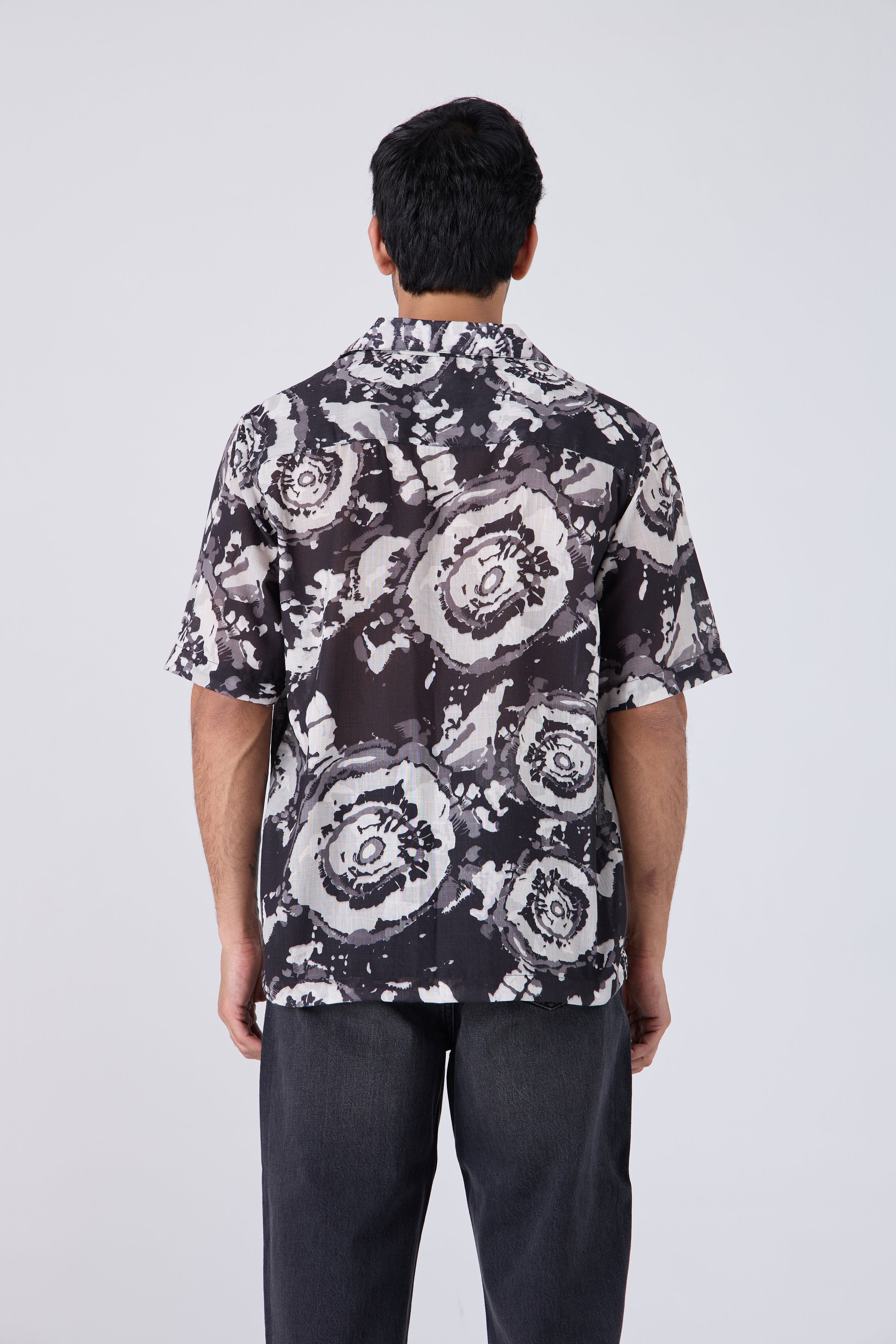 BLACK FLOWER PRINTED SHIRT