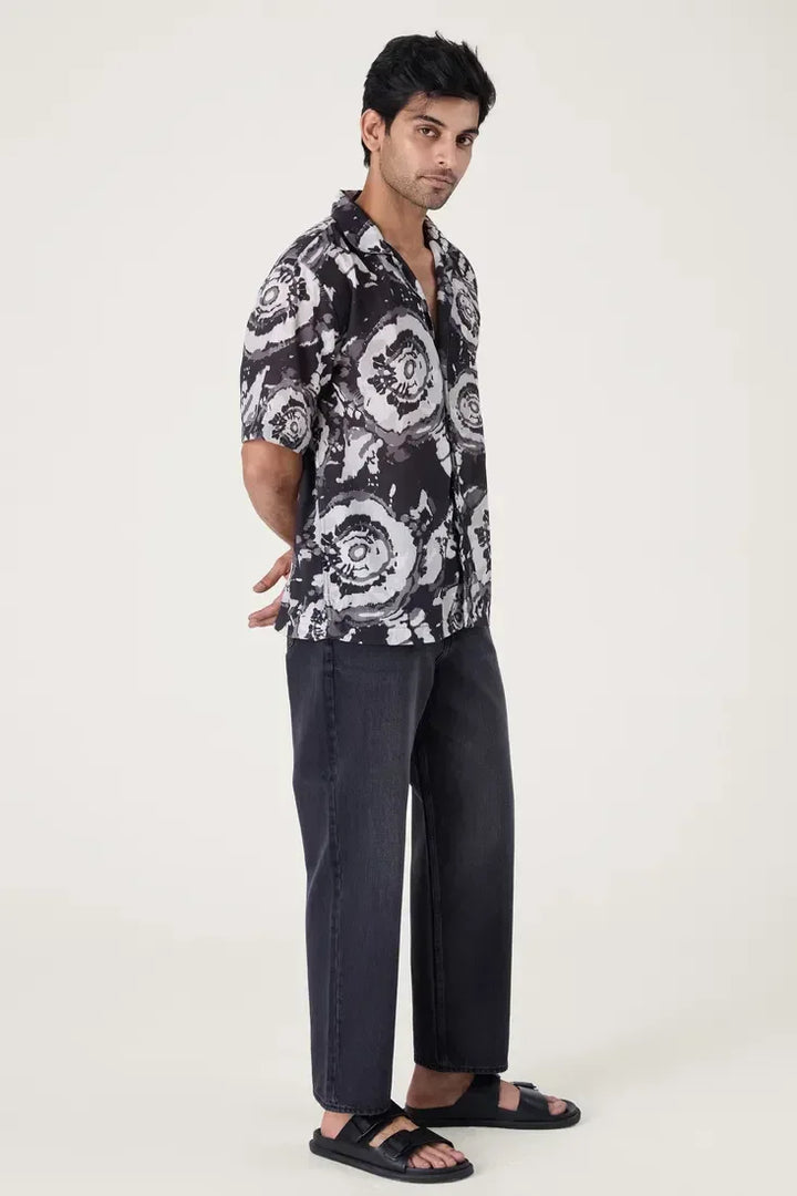 BLACK GALAXY PRINTED SHIRT - CRAIG
