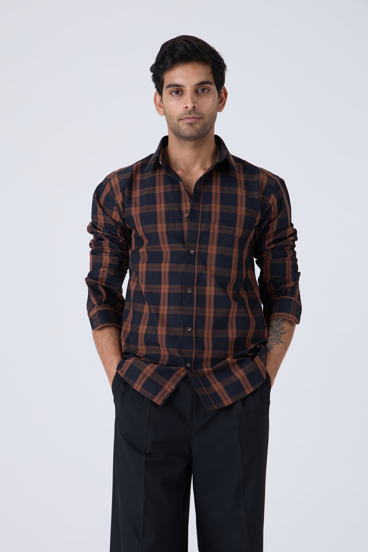 CLASSIC SEERSUCKER CHECKED SHIRT