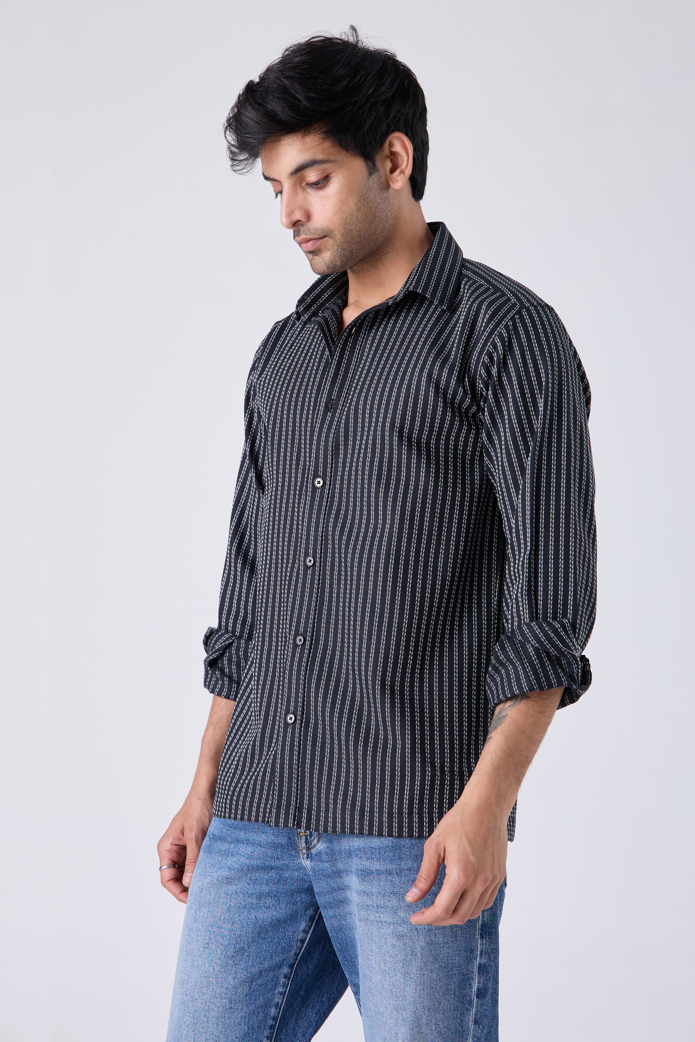 JACQUARD STRIPE SHIRT